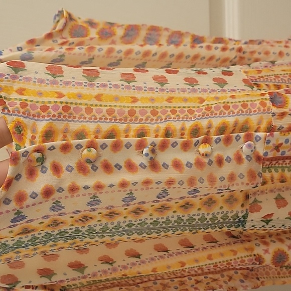 Sezane Boho Chic Floral Multico Ama Maxi Dress - Picture 7 of 13